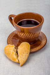 Cup of coffee, broken heart