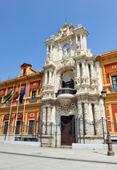 Fototapeta na wymiar Sevilla, Palacio de San Telmo, Sede de la presidencia de la Junta de Andalucía, España