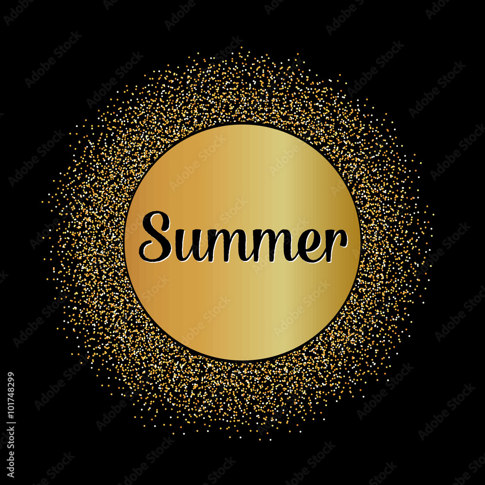Aufkleber abstract creative concept vector design layout with text - summer. for web and mobile icon isolated 