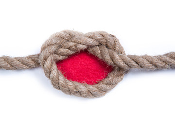 valentine heart of rope