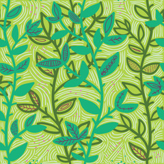 Abstract Seamless Pattern With Branches