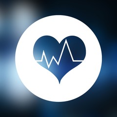 Composite image of blue heartbeat