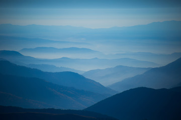 Fototapeta premium Fog in the mountains.