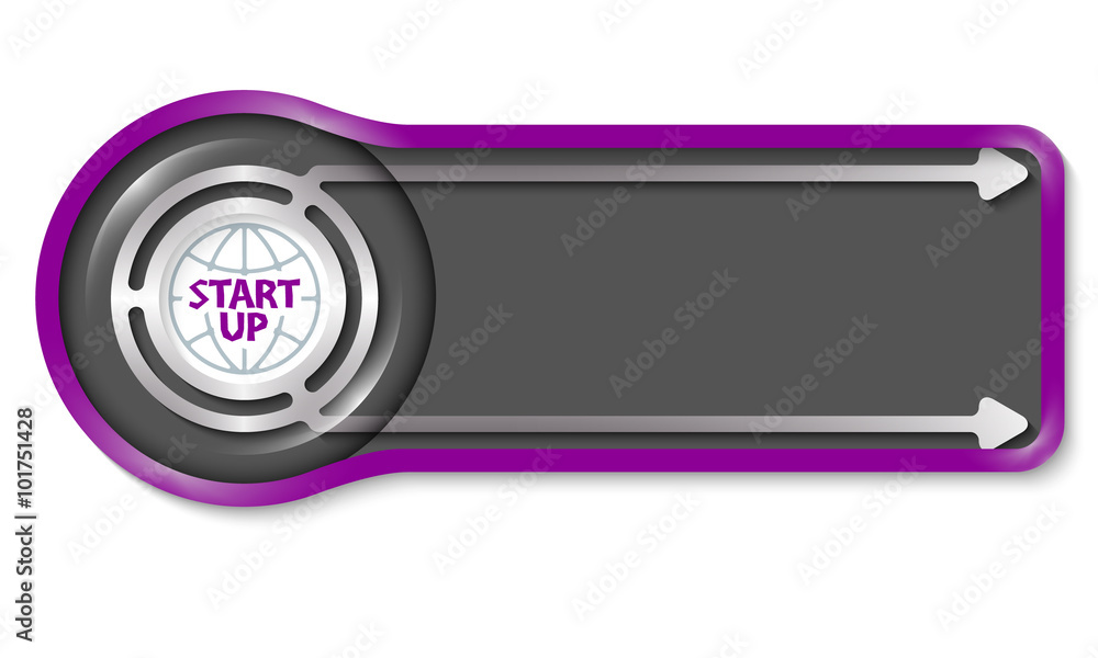 Aufkleber vector object for your text and start up icon