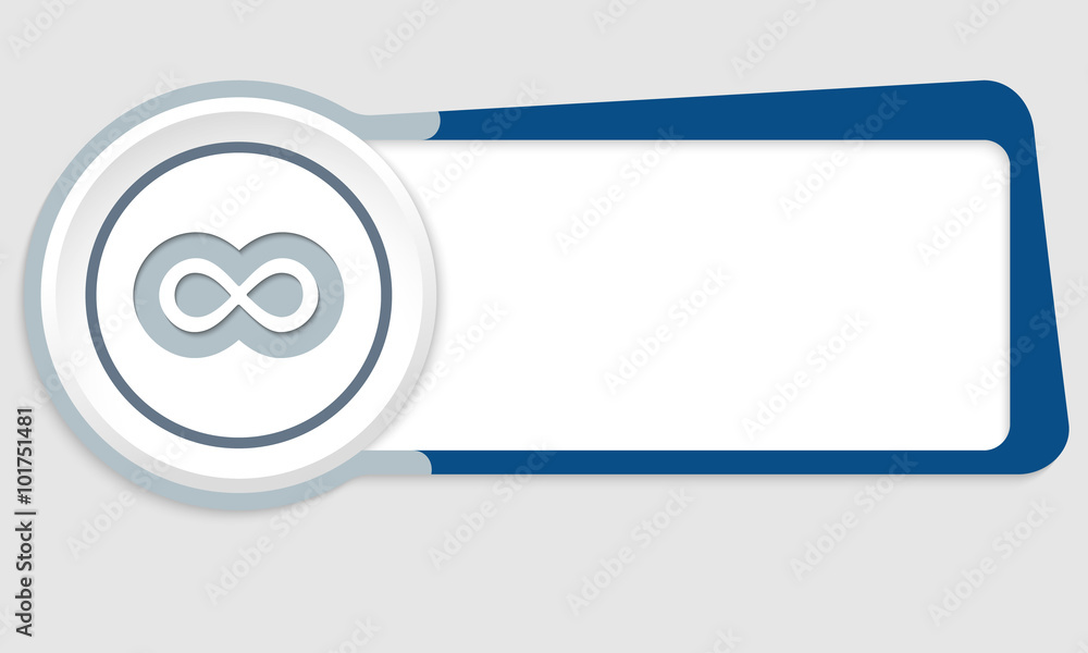 Aufkleber vector abstract button for your text and infinity symbol
