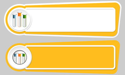 Obraz premium Abstract buttons for your text and test tubes