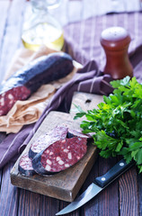 blood sausages