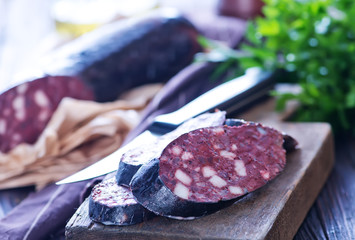 blood sausages