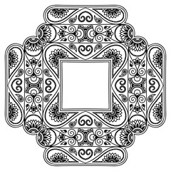Vector henna tatoo mandala. Mehndi style.
