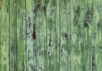 Fototapeta na wymiar cracked green paint