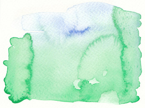 wet blue green bright watercolor background