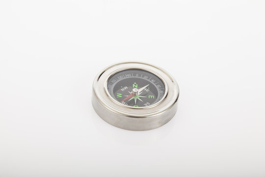 a compass on neutral background