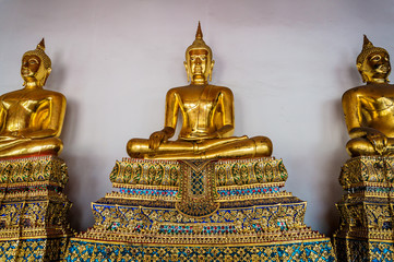 Sitting golden Buddha