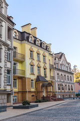 Fototapeta na wymiar Beautiful house in the historic part of Kiev. Ukraine