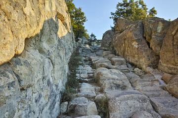 staircase at The ancient Thracian city of Perperikon, Kardzhali Region, Bulgaria