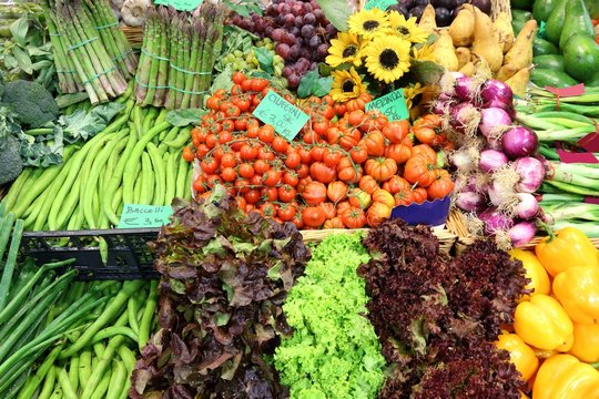 Grocery Market In Florence, Italy