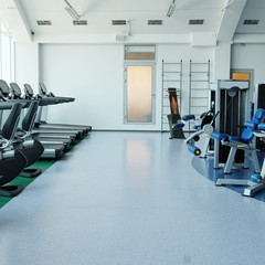 Fototapeta na wymiar Interior of a fitness hall