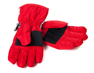 Pair of winter ski gloves