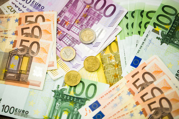 Euro Money Banknotes as background
