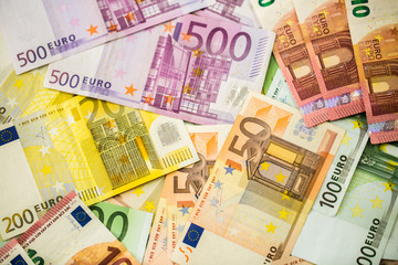 Euro Money Banknotes as background