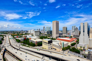 Downtown Miami aerial photo