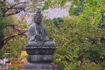 buddha statue at senso-ji temple in Asakusa