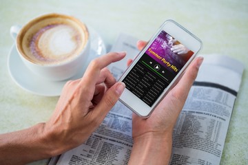 Composite image of music app
