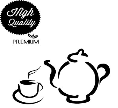 Чай, чаепитие, логотип чая, концепция 