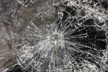 broken  and smashed glass