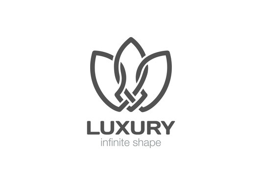 Flower Logo design loop Celtic. Infinite Luxury Fashion icon