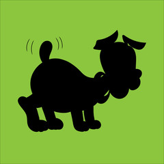 Illustration of an amusing puppy for the children's book of a coloring. Vector illustration EPS 8 