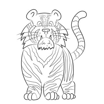 Illustration of an animation tiger.
