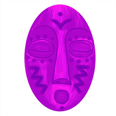mask, african, africa, geometry, sign, face, image, pink, purple
