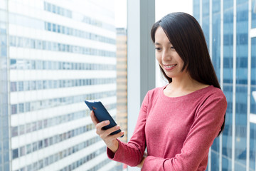 Woman with mobile phone