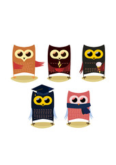 Owls vector set 