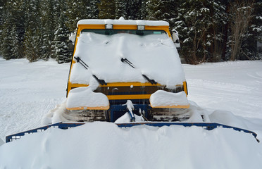 Snow Plow Stuck In The Snow