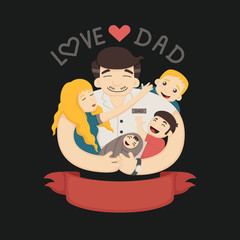 Love DAD , eps10 vector format