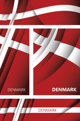 Abstract Denmark Flag, danish Colors (Vector Art)