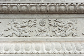 granite carving in chinese temple
