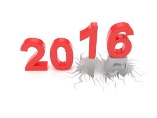 2015-2016 change new year 2016 isolated