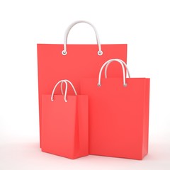 Paper Shopping Bags isolated on white background