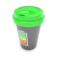 Coffee to go on white