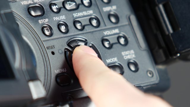 Finger pressing buttons like exec and change