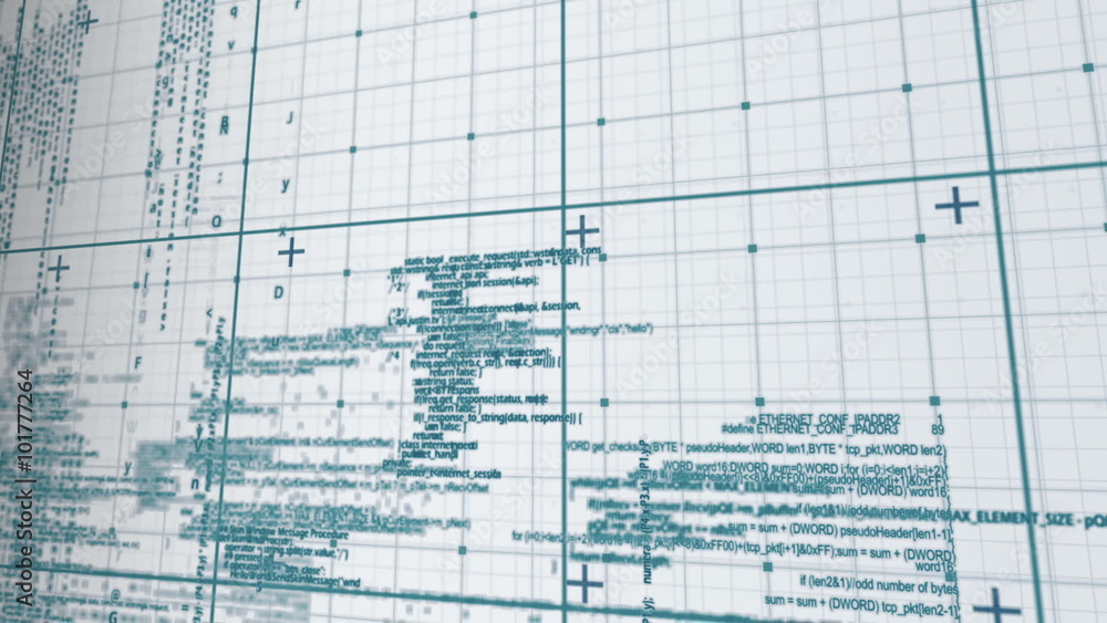 Poster digital animation of matrix