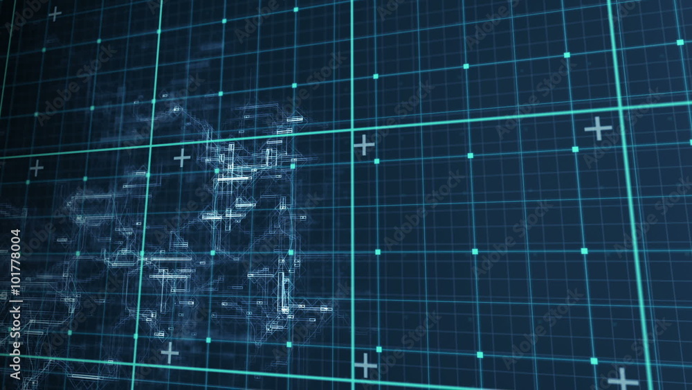 Poster digital animation of matrix