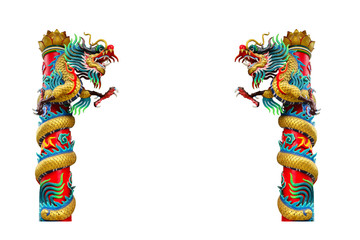 Chinese style dragon statue.