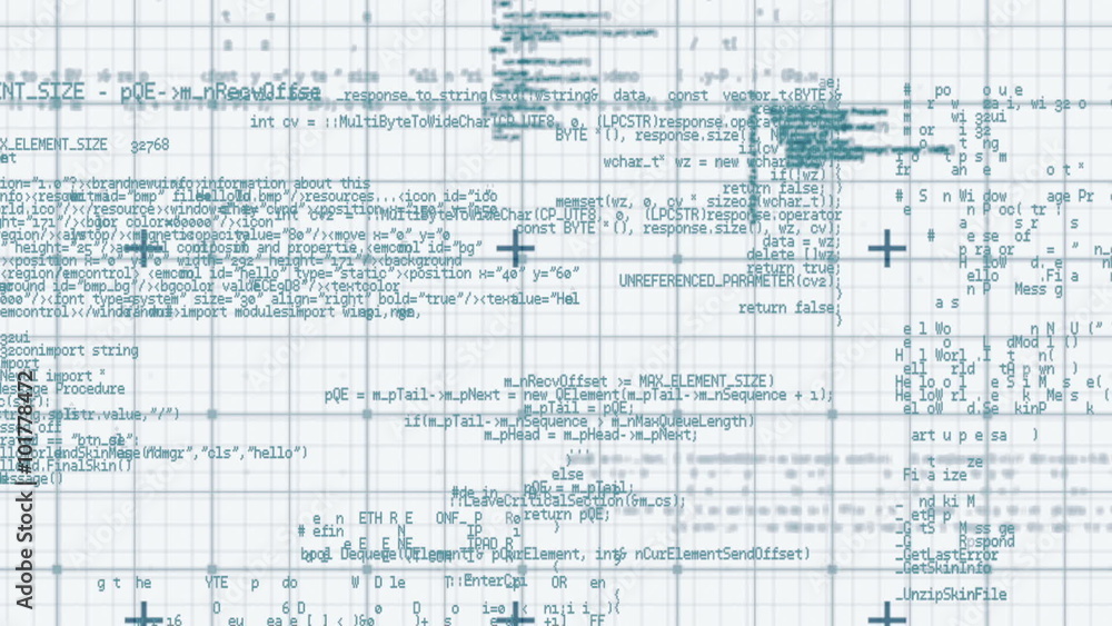 Aufkleber digital animation of matrix
