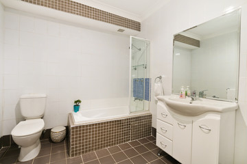 Naklejka na ściany i meble Modern bathroom in luxury apartment