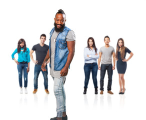 Fototapeta premium cool black man full body