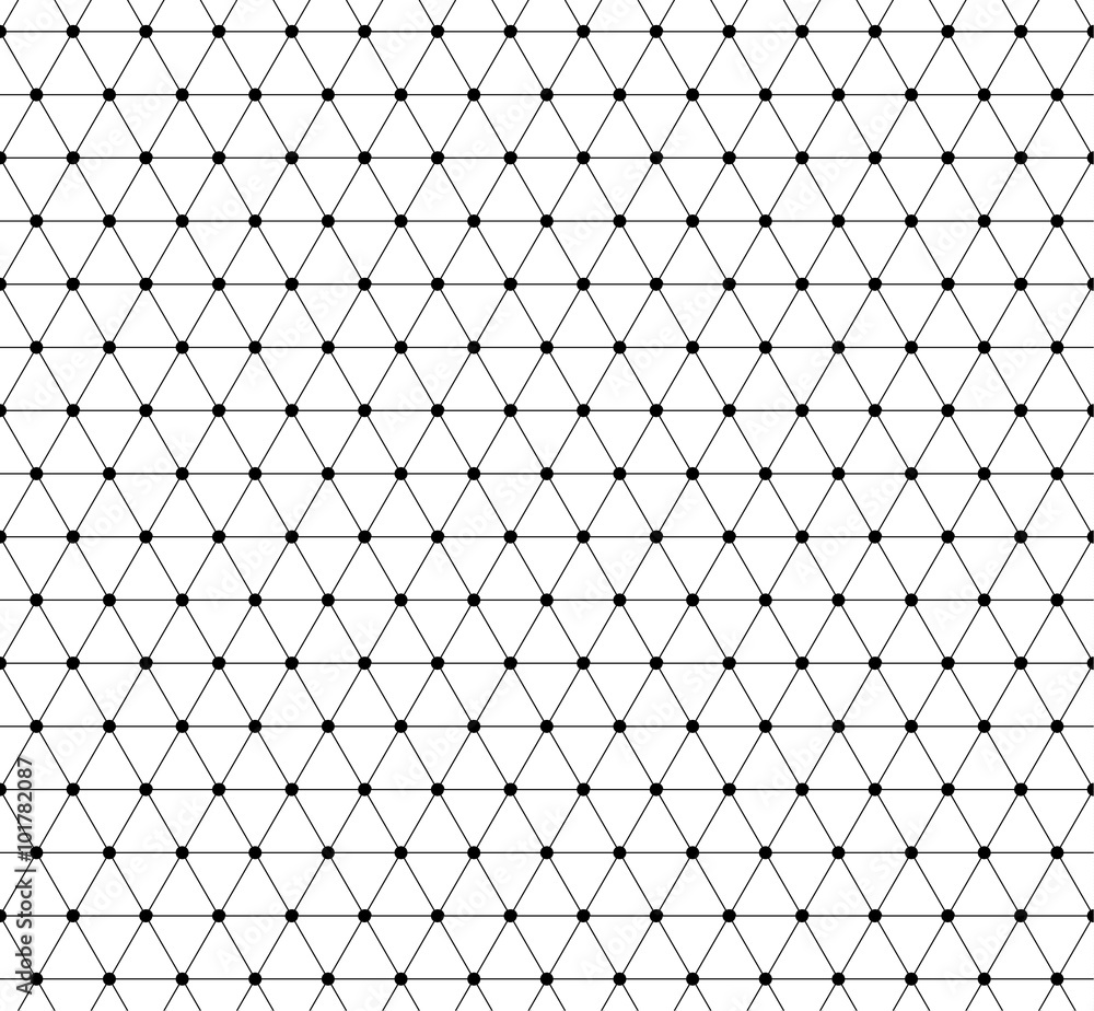 Poster abstract grid, mesh pattern with nodes. seamlessly repeatable ab